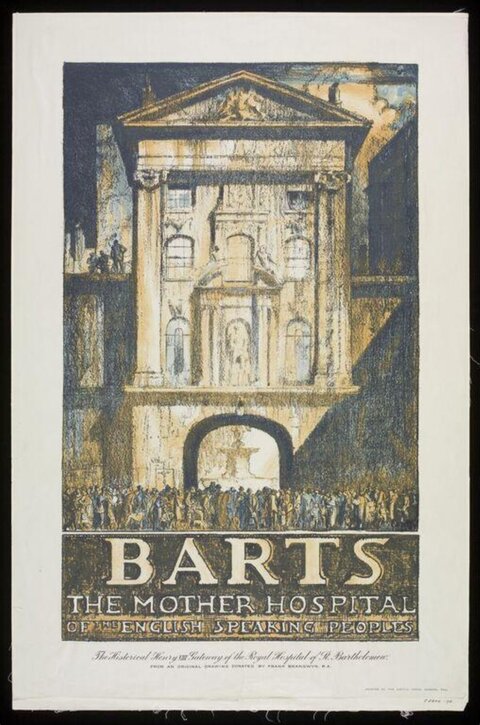 Vintage Barts Hospital Poster