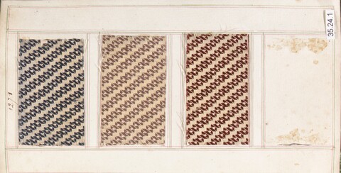 Three Geometric Pattern Fabric Swatches