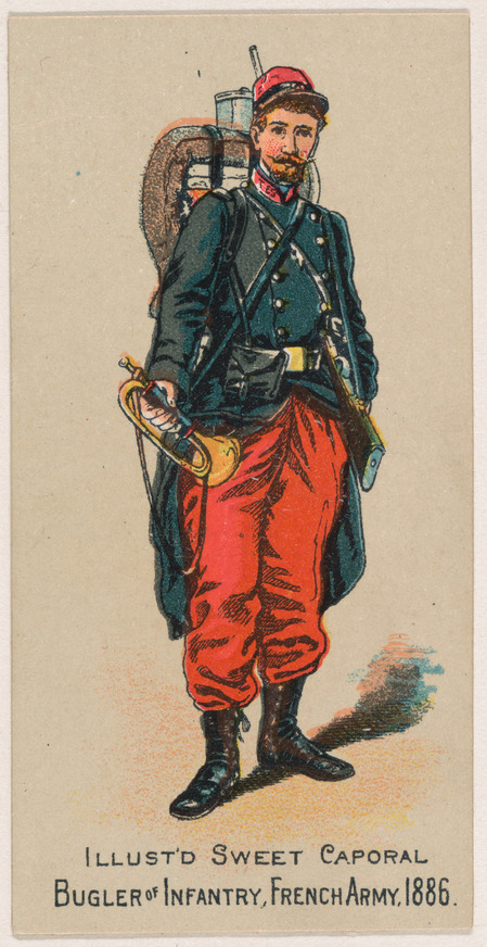1886 French Army Infantry Bugler Illustration