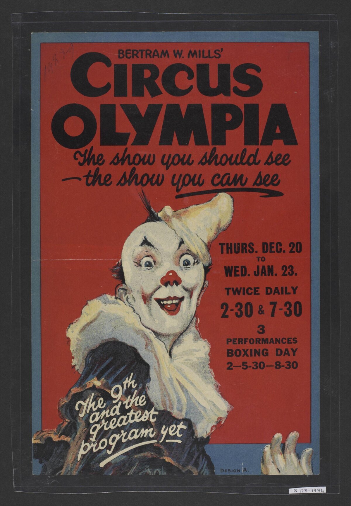 Vintage Circus Olympia Advertising Poster