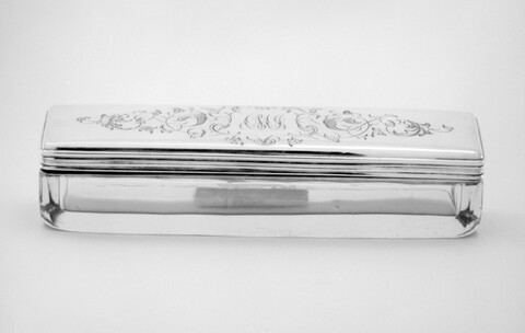 Engraved Silver Lidded Glass Box