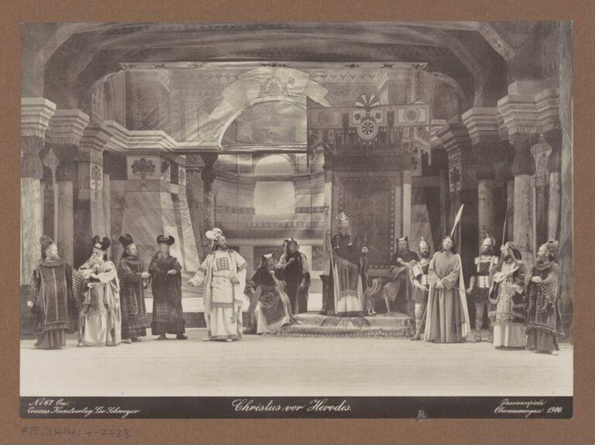 1900 Oberammergau Passion Play: Christ Before Herod