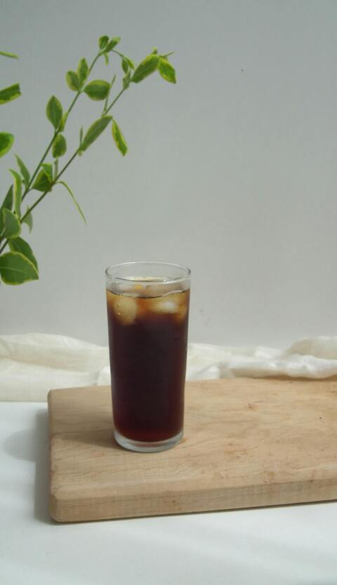 Tall Glass of Iced Coffee