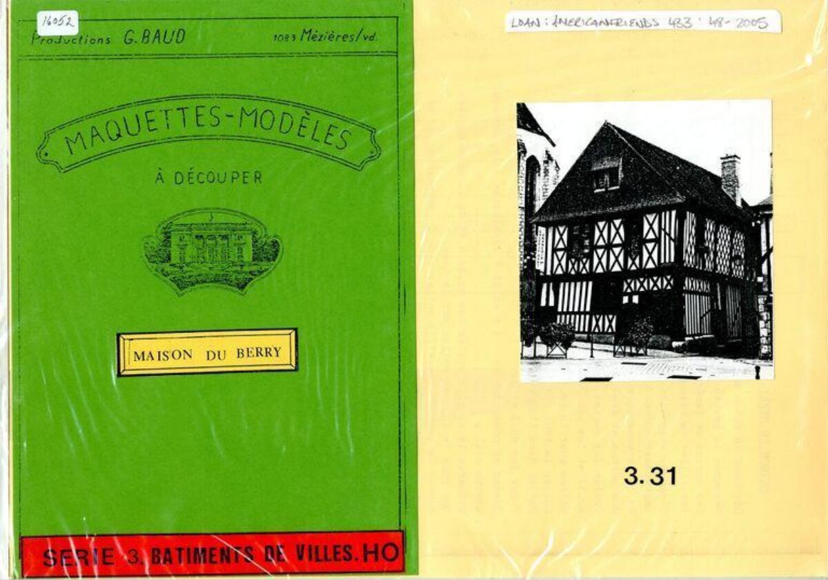 Maison du Berry Paper Model Kit