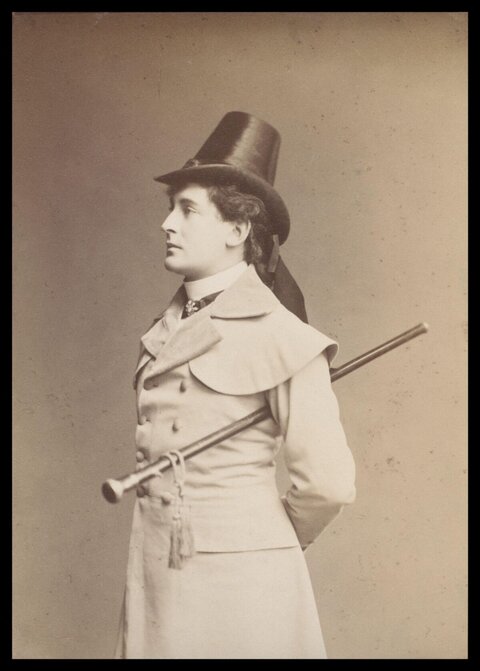 Vintage Studio Portrait of Person in Male Attire