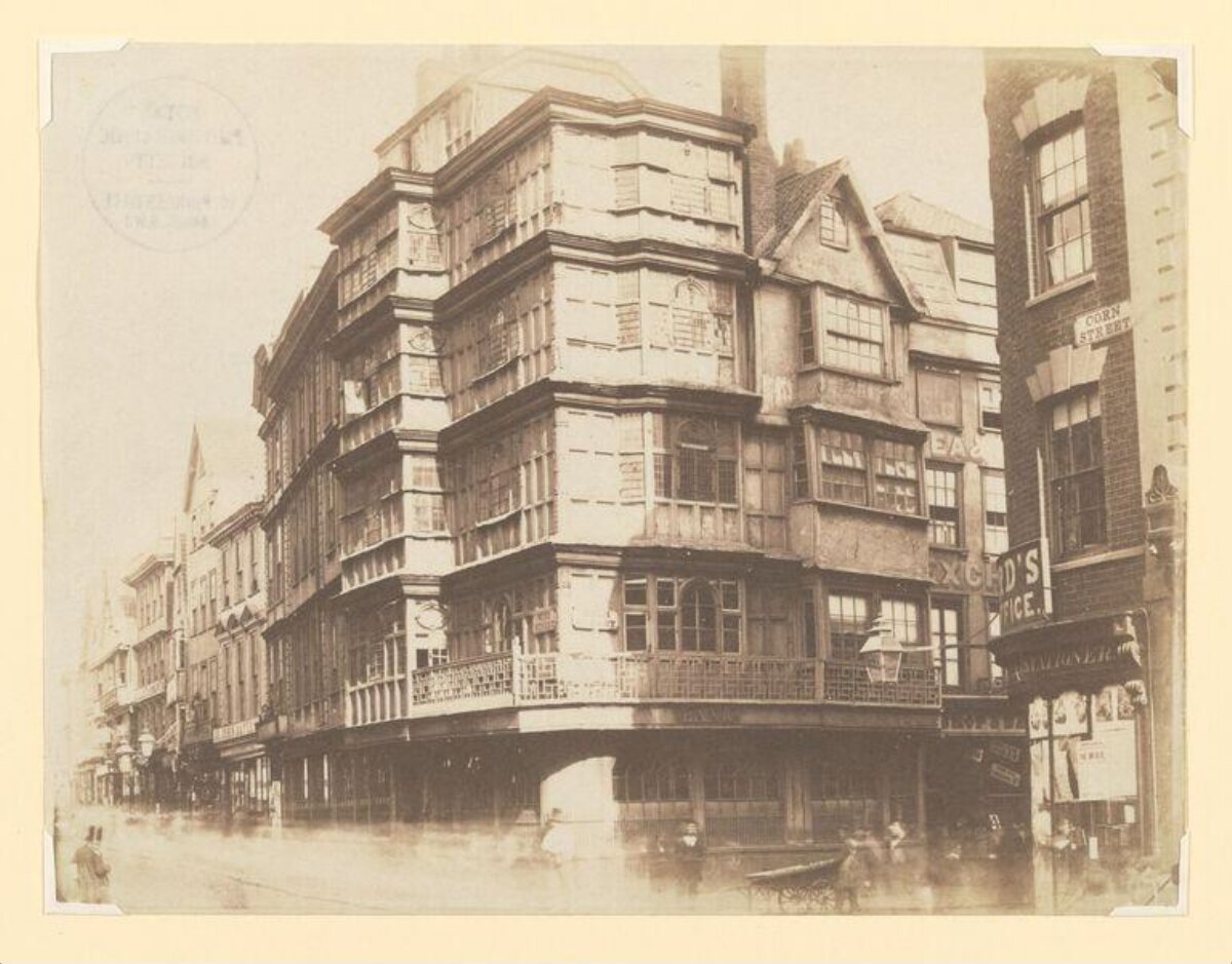 Vintage Corn Street Corner Building