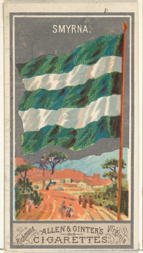 Vintage Smyrna Flag Cigarette Card