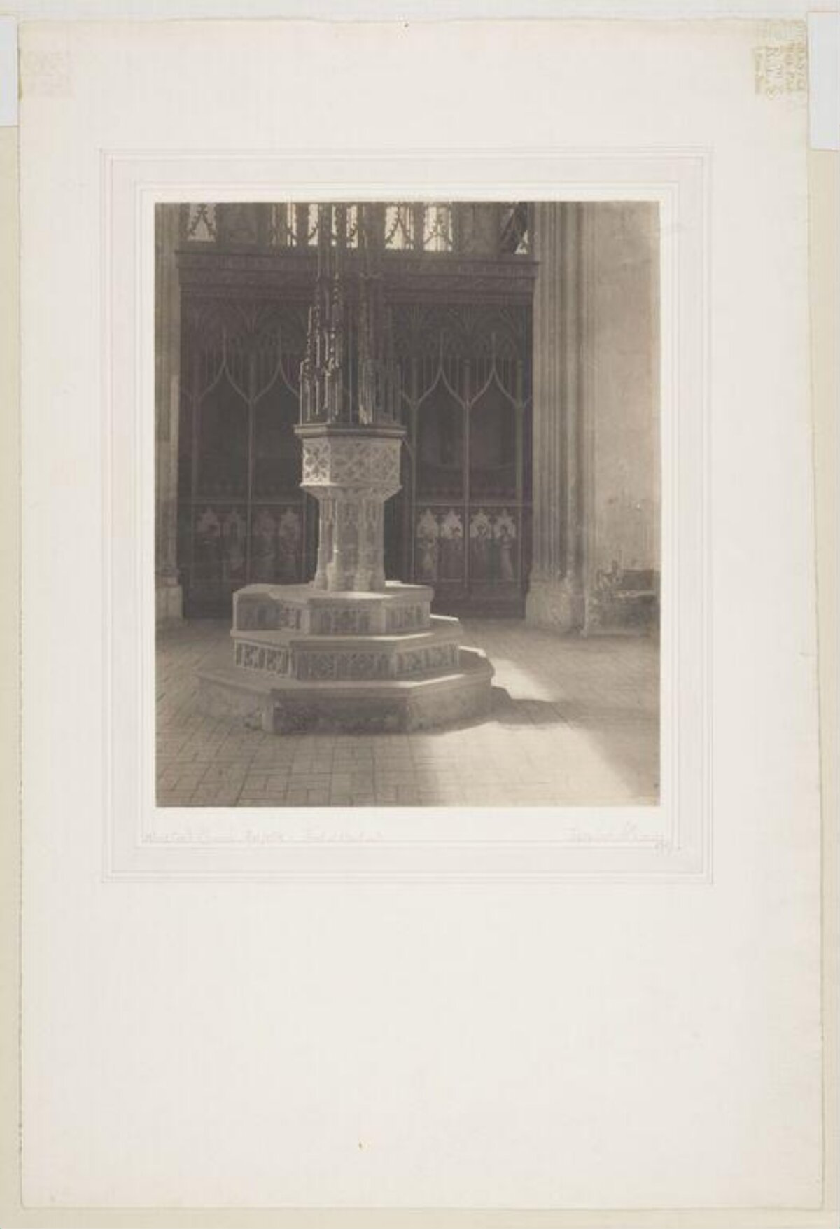 Ornate Church Baptismal Font