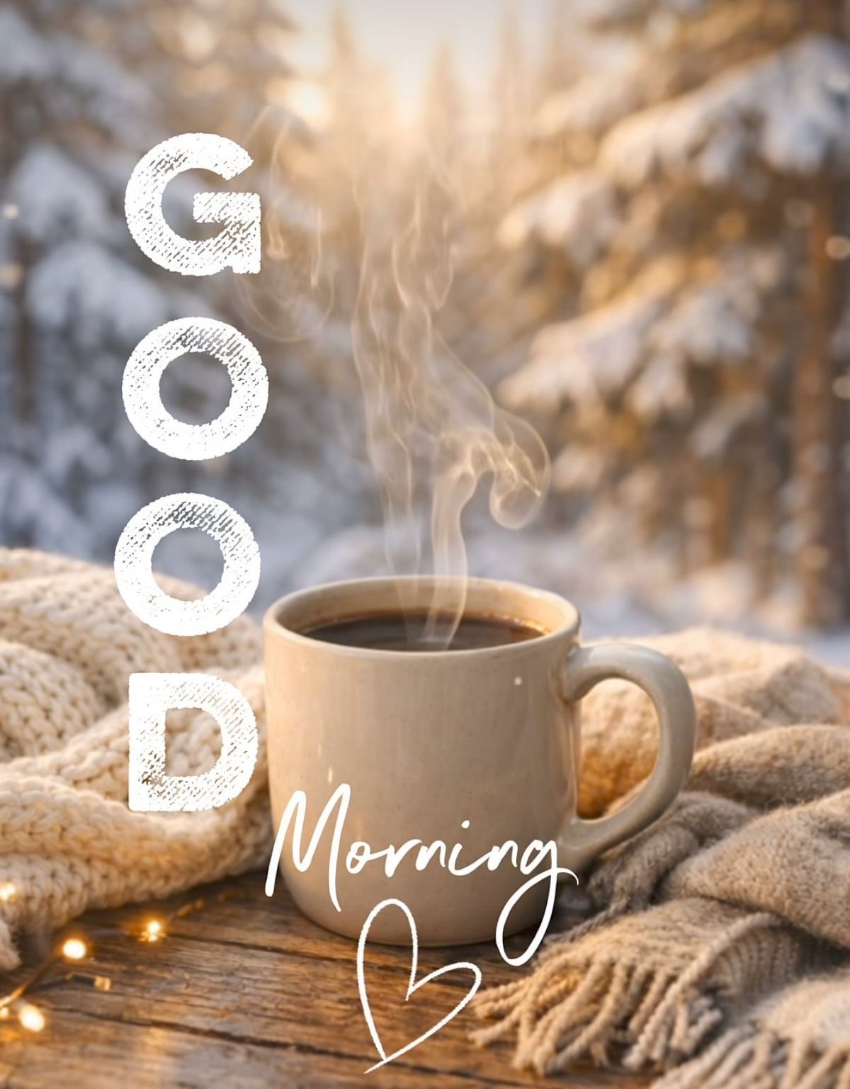 Good Morning Winter Coffee Greeting