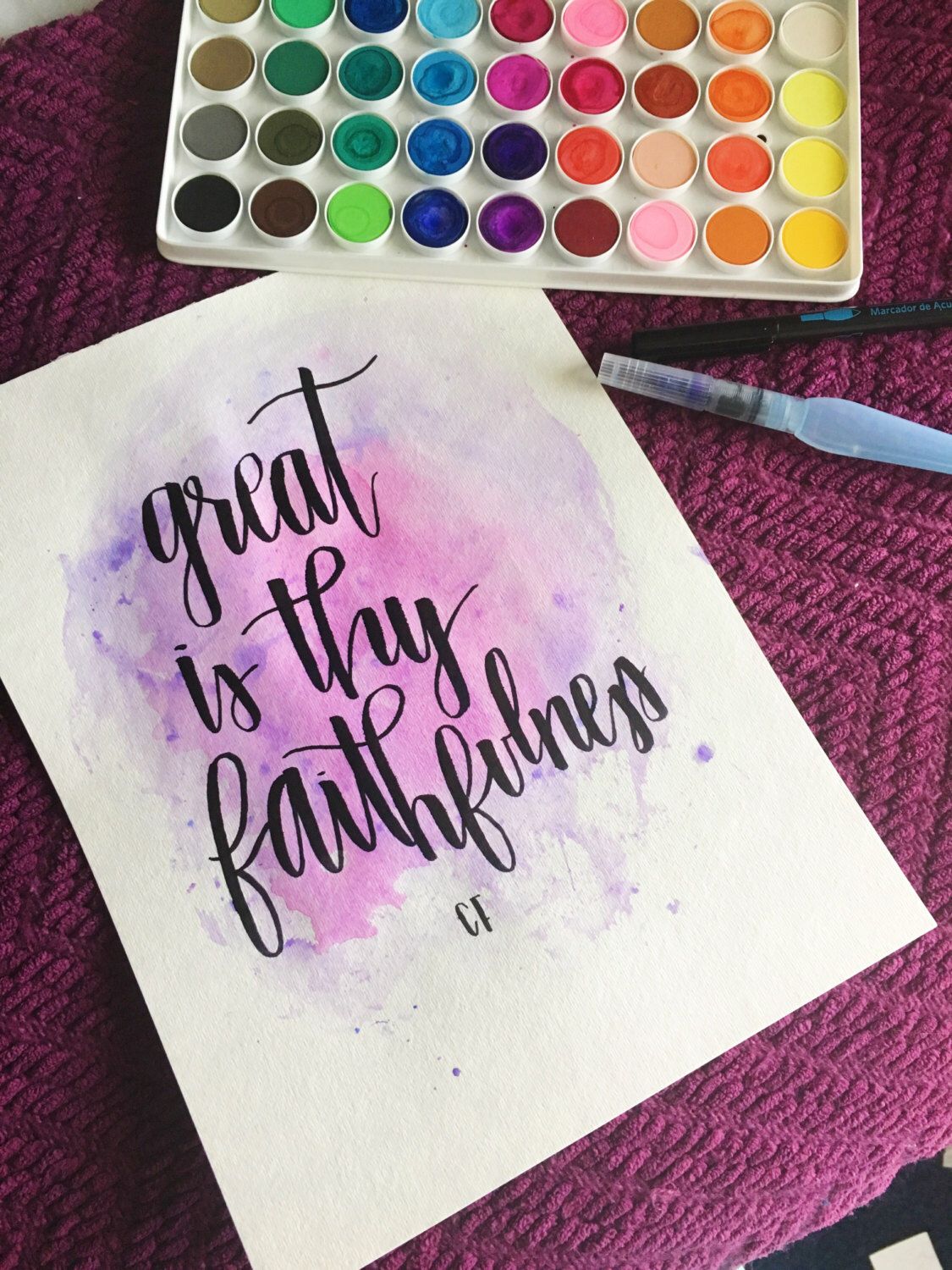 Great Is Thy Faithfulness Watercolor Art