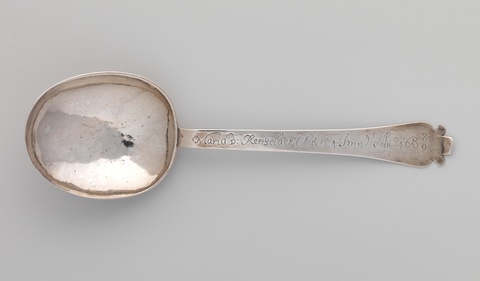 Engraved 1688 Silver Commemorative Spoon