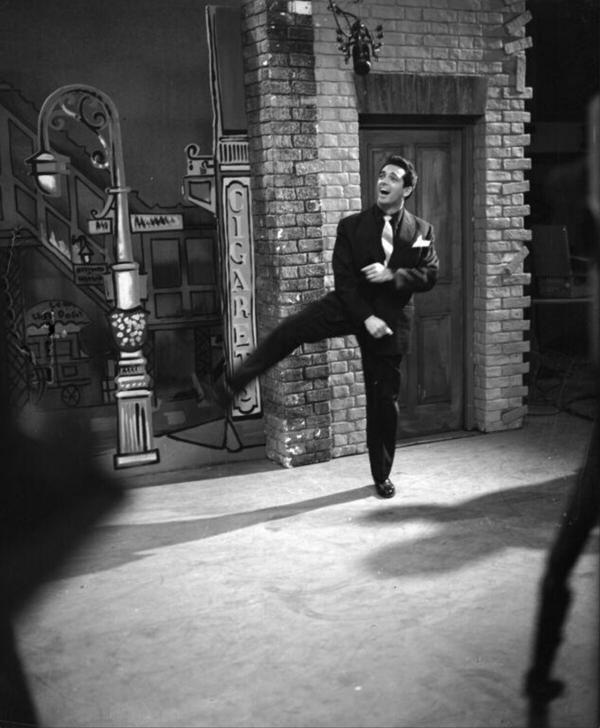 Performer Dancing on Stage Set