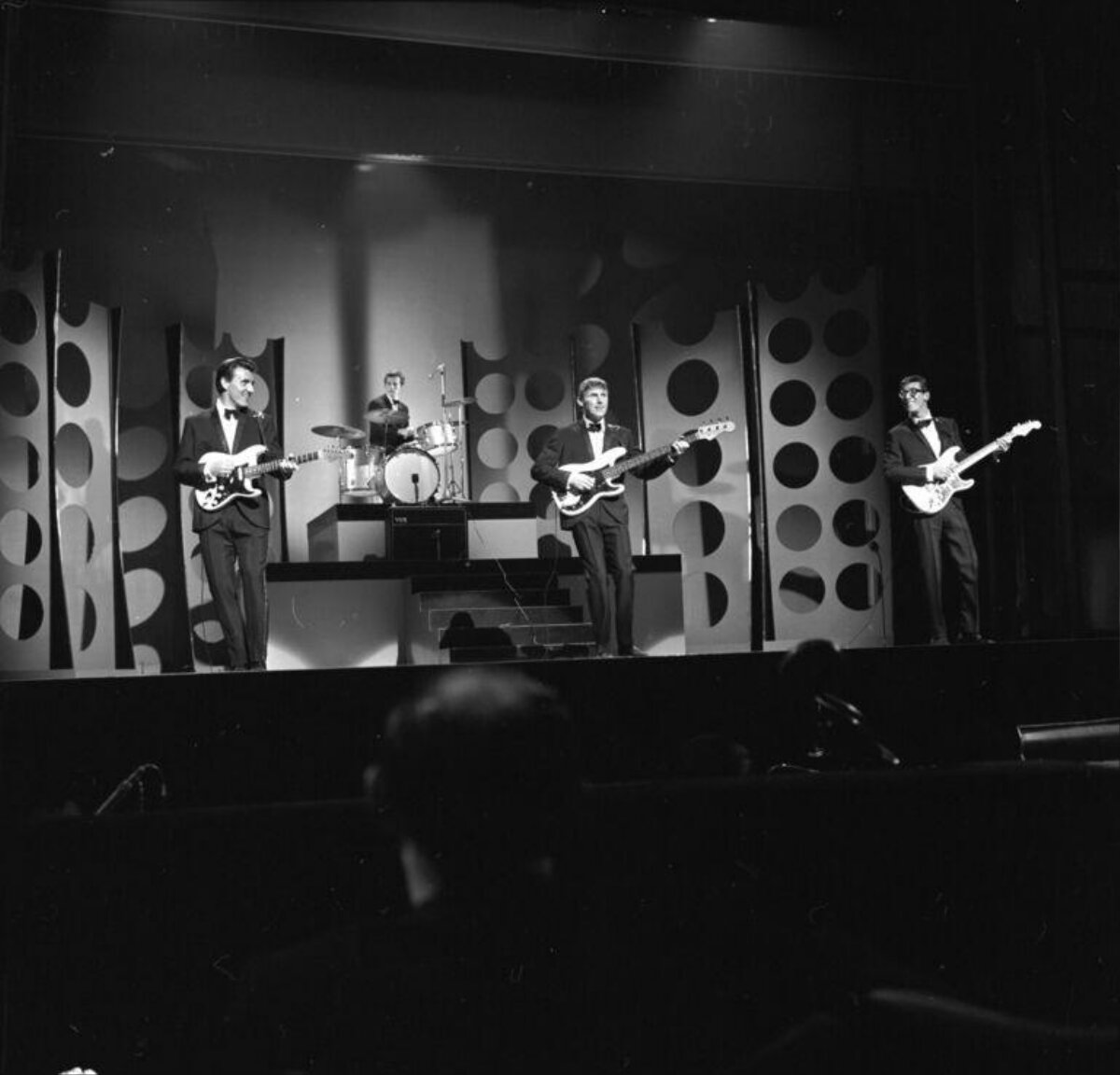 Vintage Band Performing On Stage