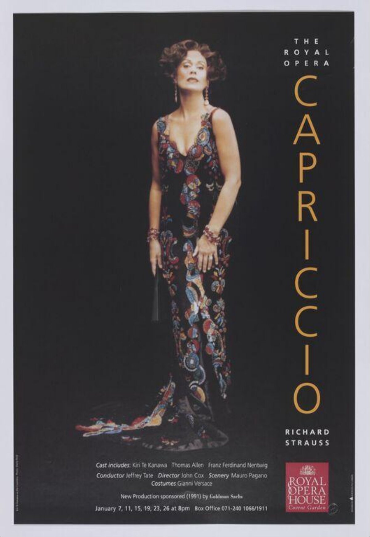 Royal Opera Capriccio Performance Poster