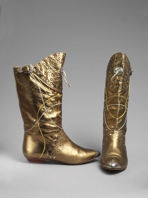 Gold Studded Cowboy Boots