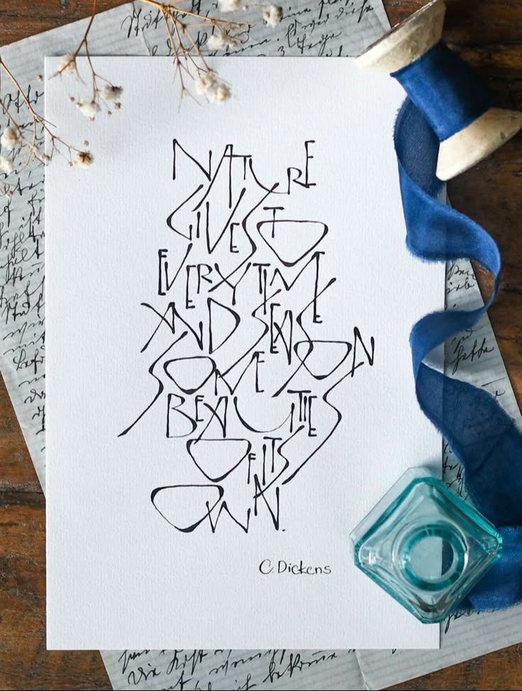 C. Dickens Quote Calligraphy Art