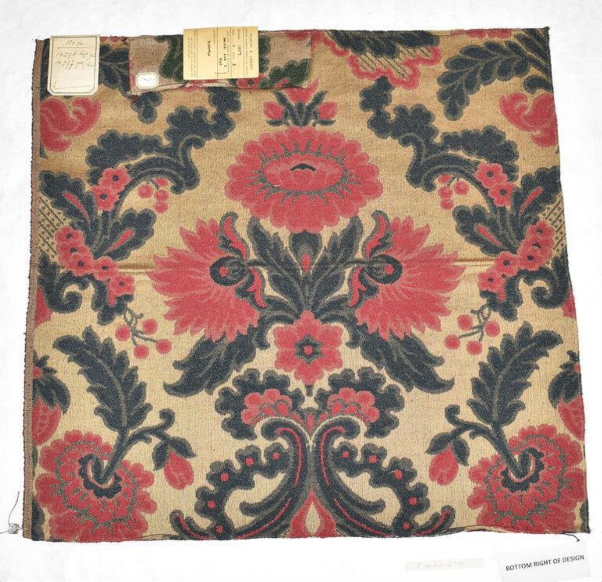 Antique Floral Pattern Textile Sample