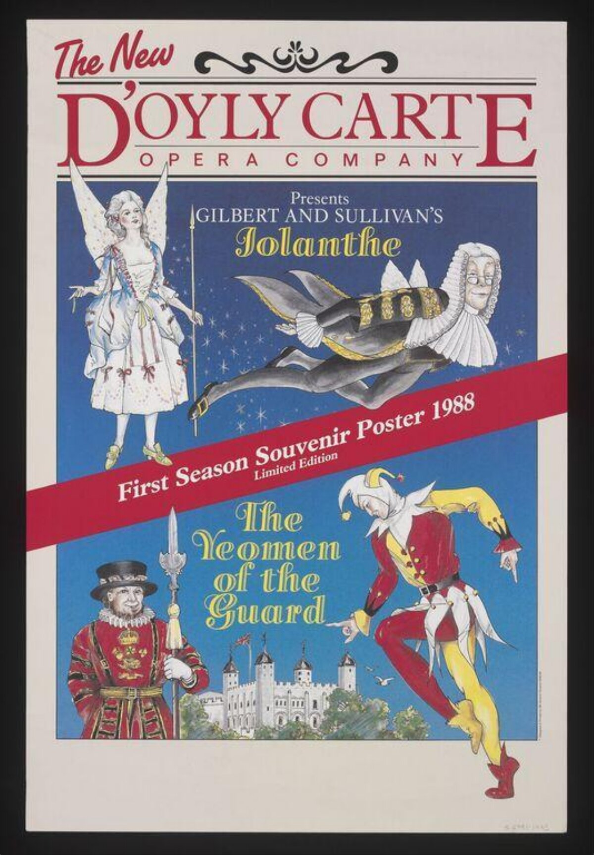 1988 D'Oyly Carte Opera Souvenir Poster