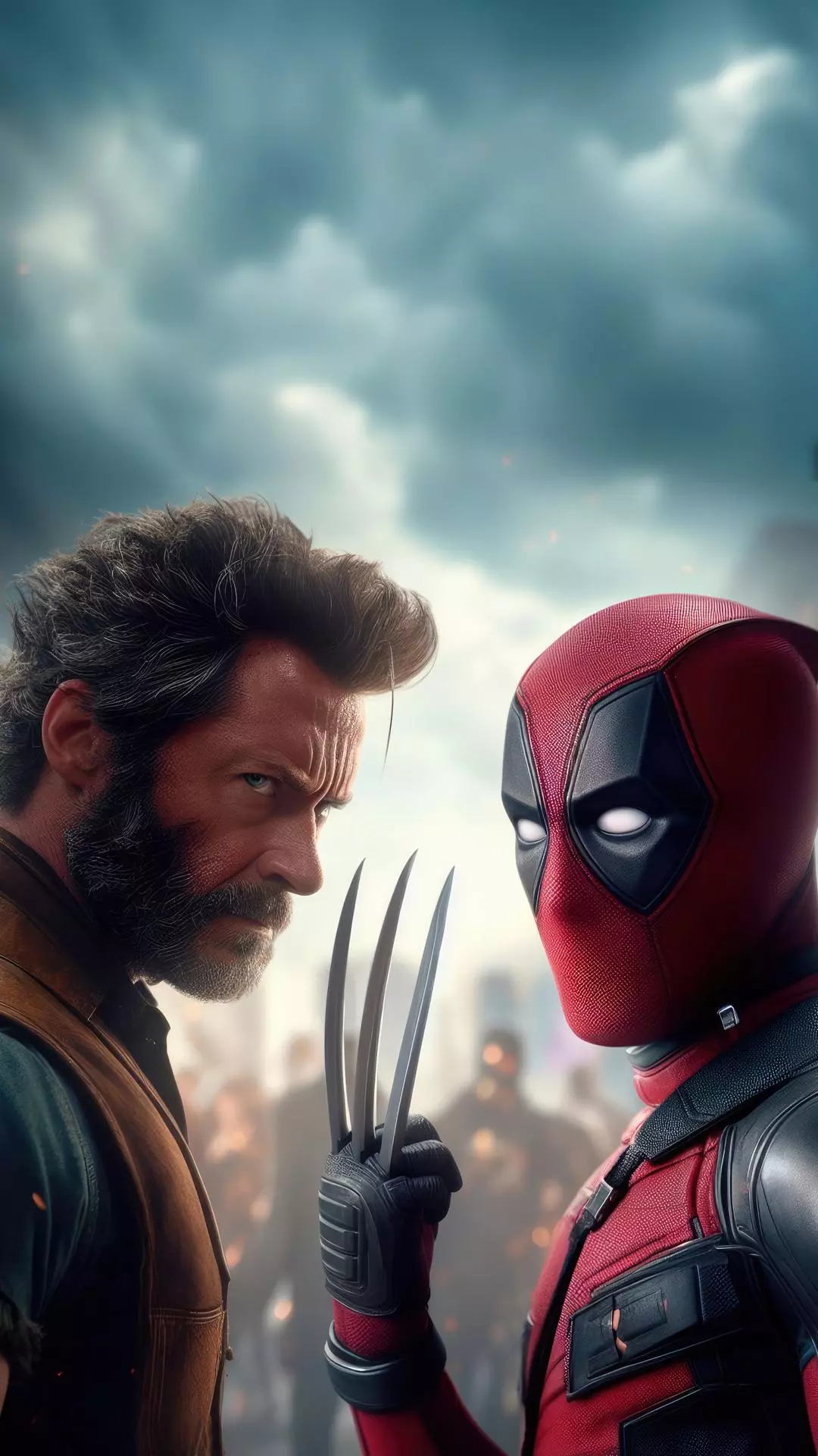 Deadpool and Wolverine Standoff