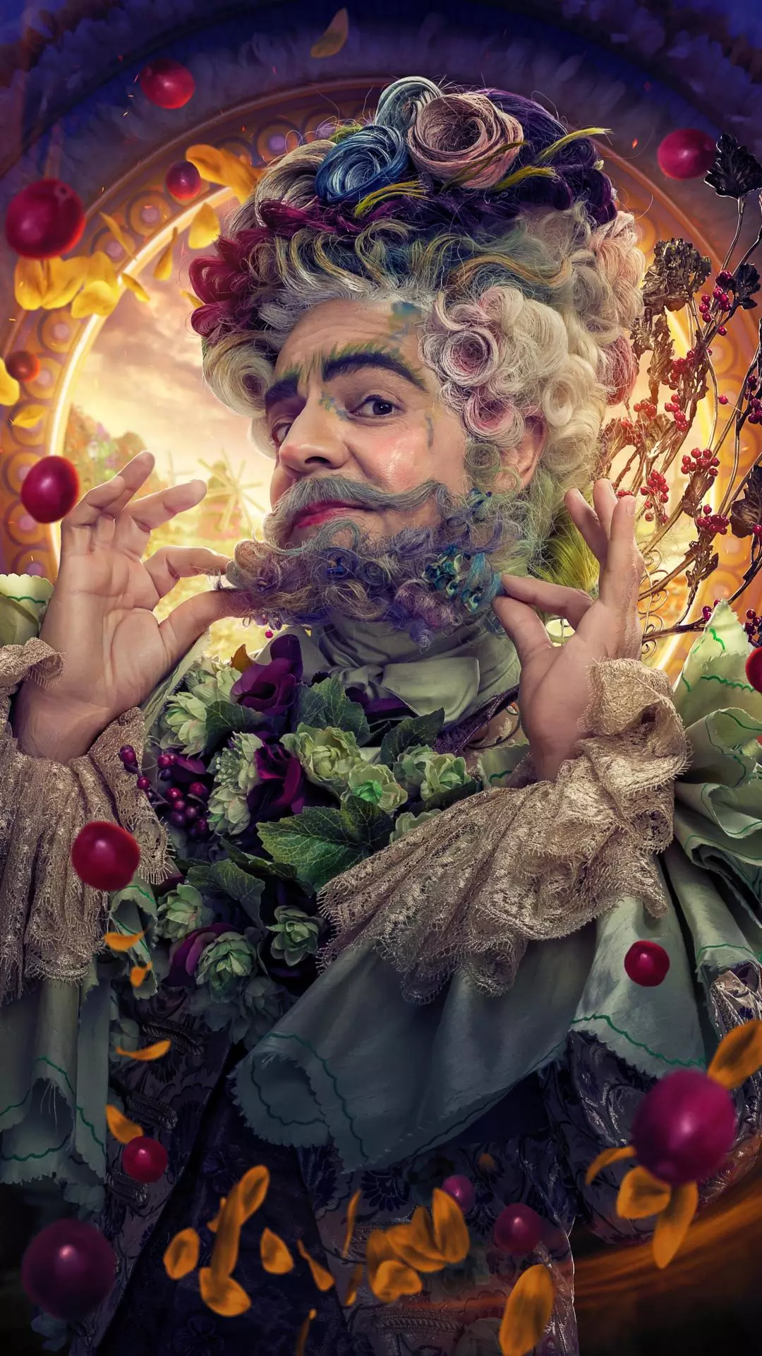 Floral Ornate Portrait of a Man