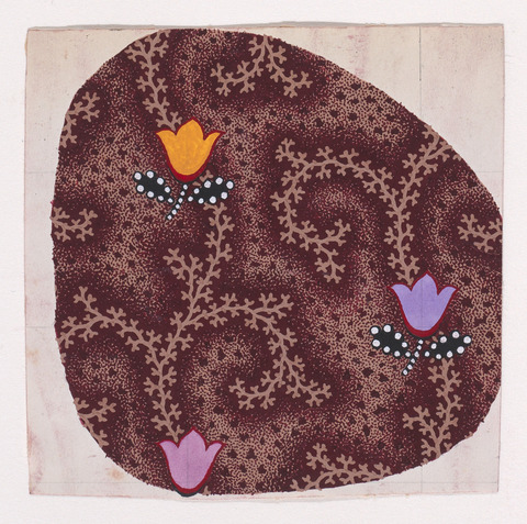 Textile Floral Pattern Design Sketch