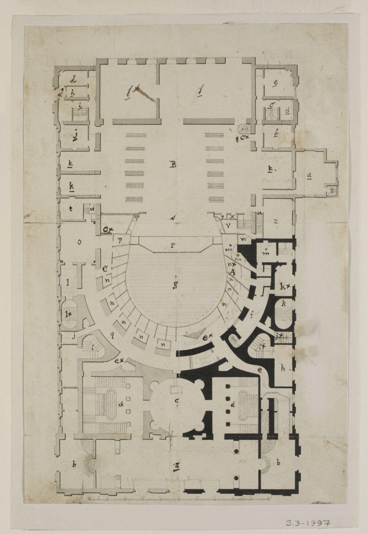 Antique Theater Architectural Floor Plan