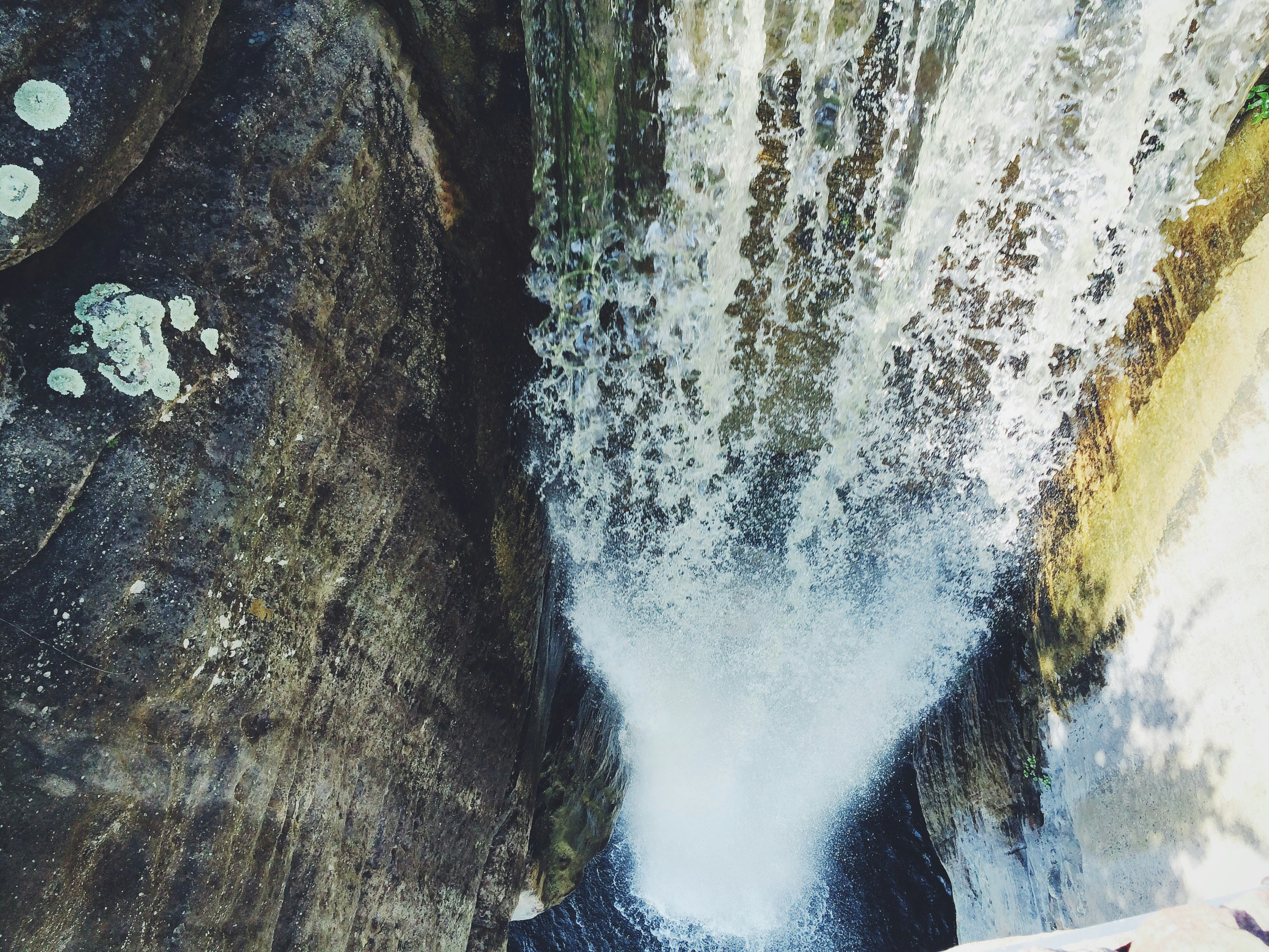 Narrow Waterfall Between Rocks