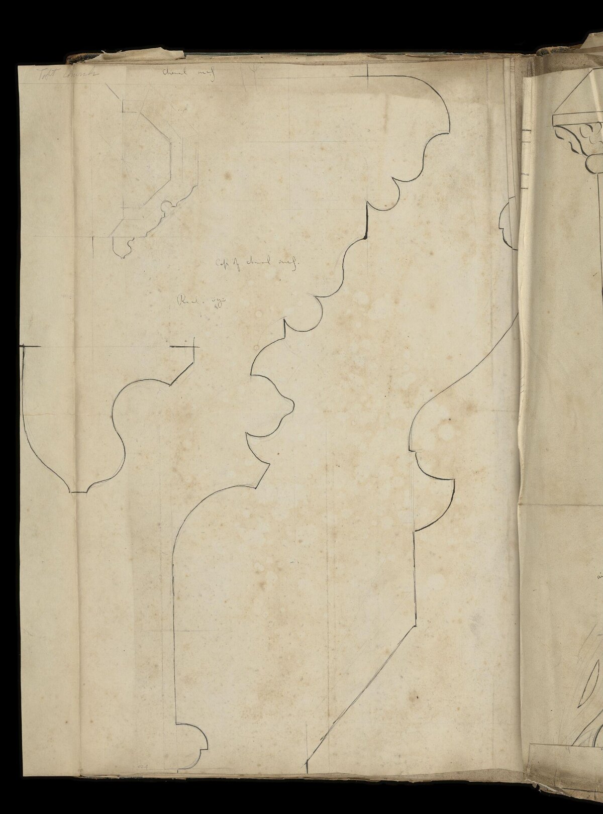 Hand Drawn Architectural Moulding Sketches