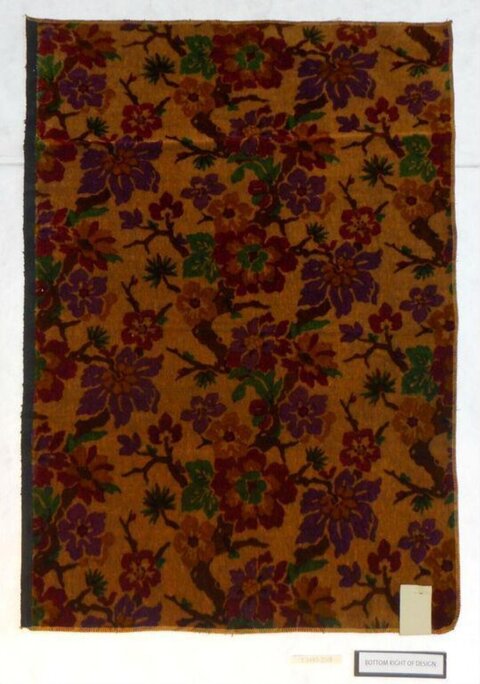 Vintage Floral Pattern Textile Sample