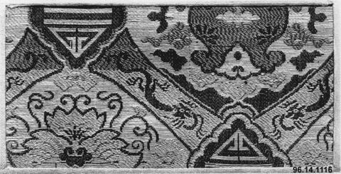 Antique Woven Textile Pattern Fragment
