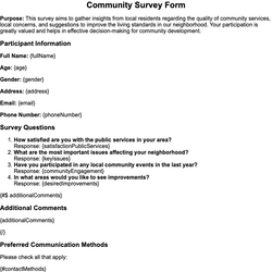 Community Survey Form
