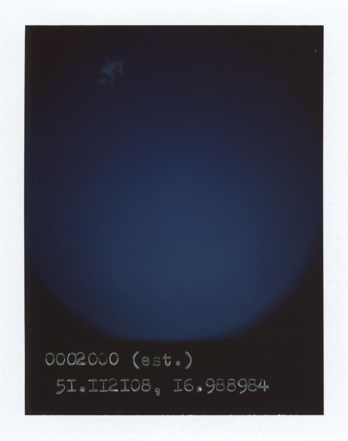 Polaroid Geographic Coordinate Photo