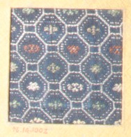 Blue Hexagonal Traditional Textile Pattern
