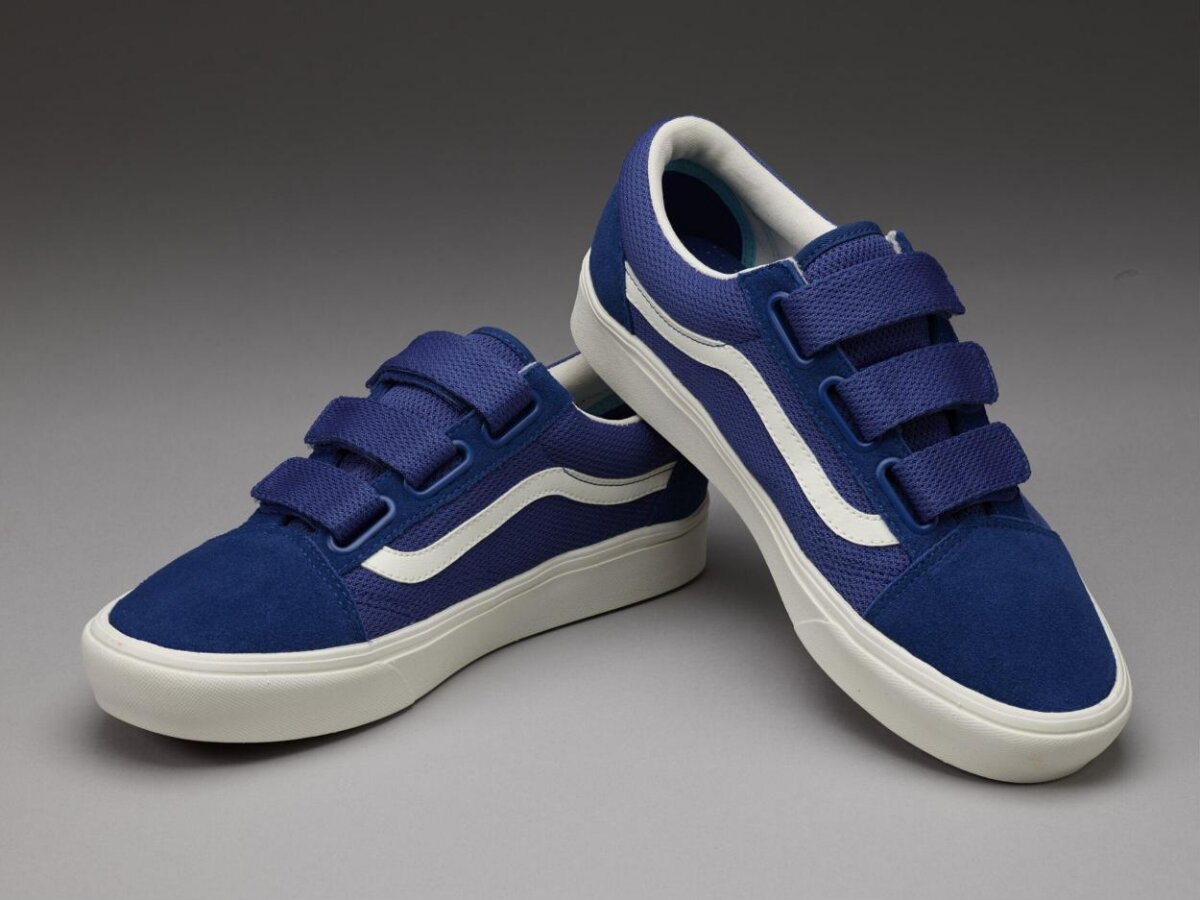 Blue Velcro Strap Vans Sneakers