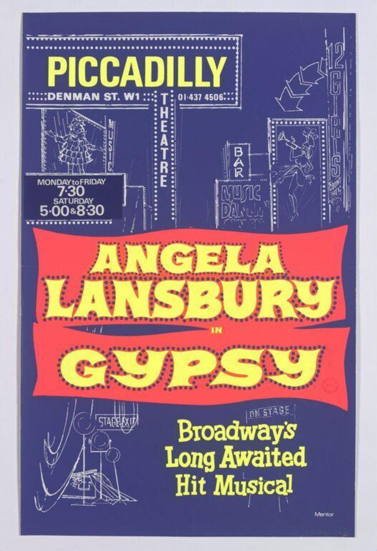 Angela Lansbury Gypsy Musical Poster