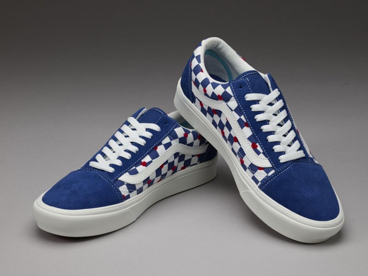 Blue Checkered Vans Sneakers