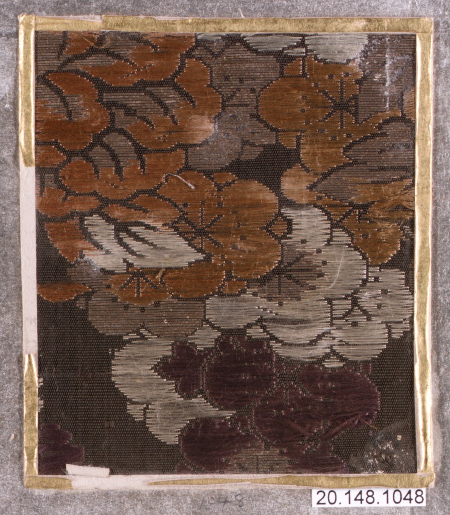 Antique Floral Woven Textile Sample