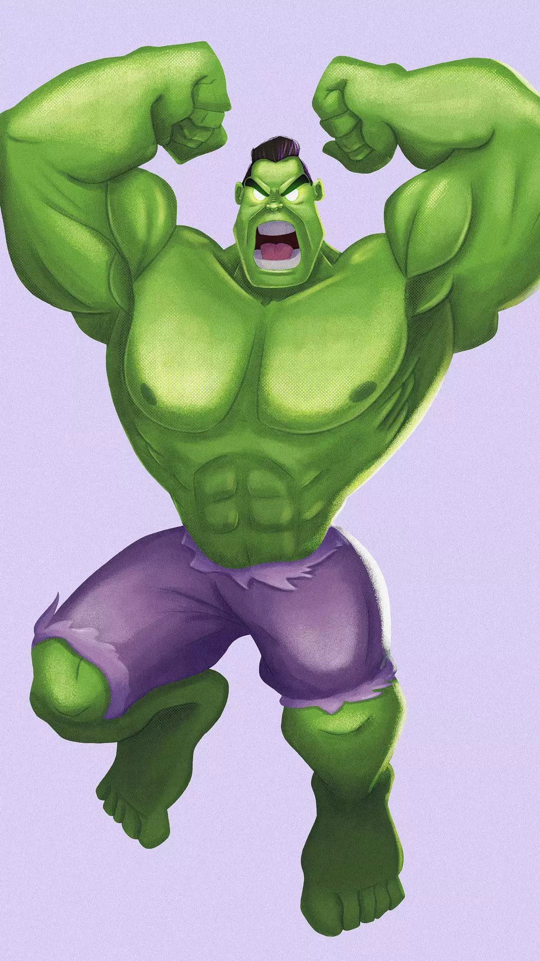 Stylized Illustration of the Hulk