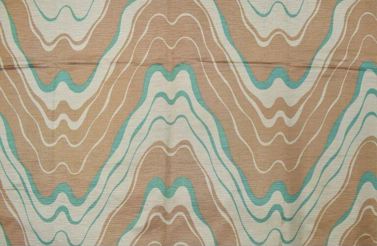 Wavy Pattern Printed Textile Fabric