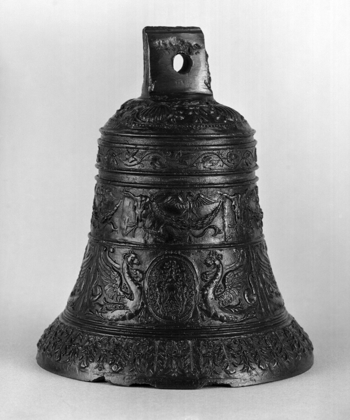 Ornately Carved Antique Bronze Bell