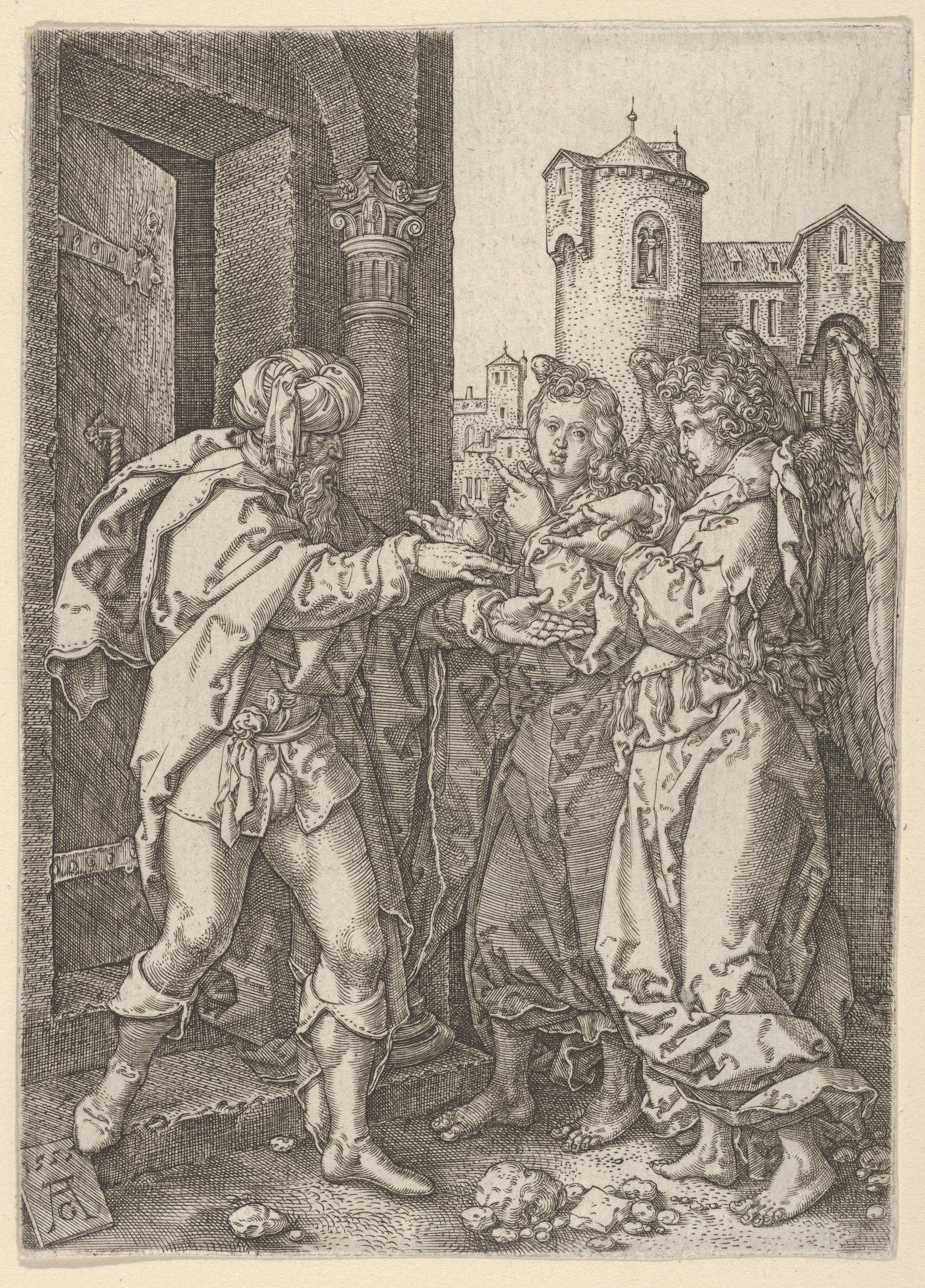 Abraham and Three Angels Engraving