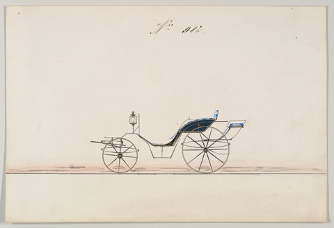 Vintage Horse Carriage Design Drawing