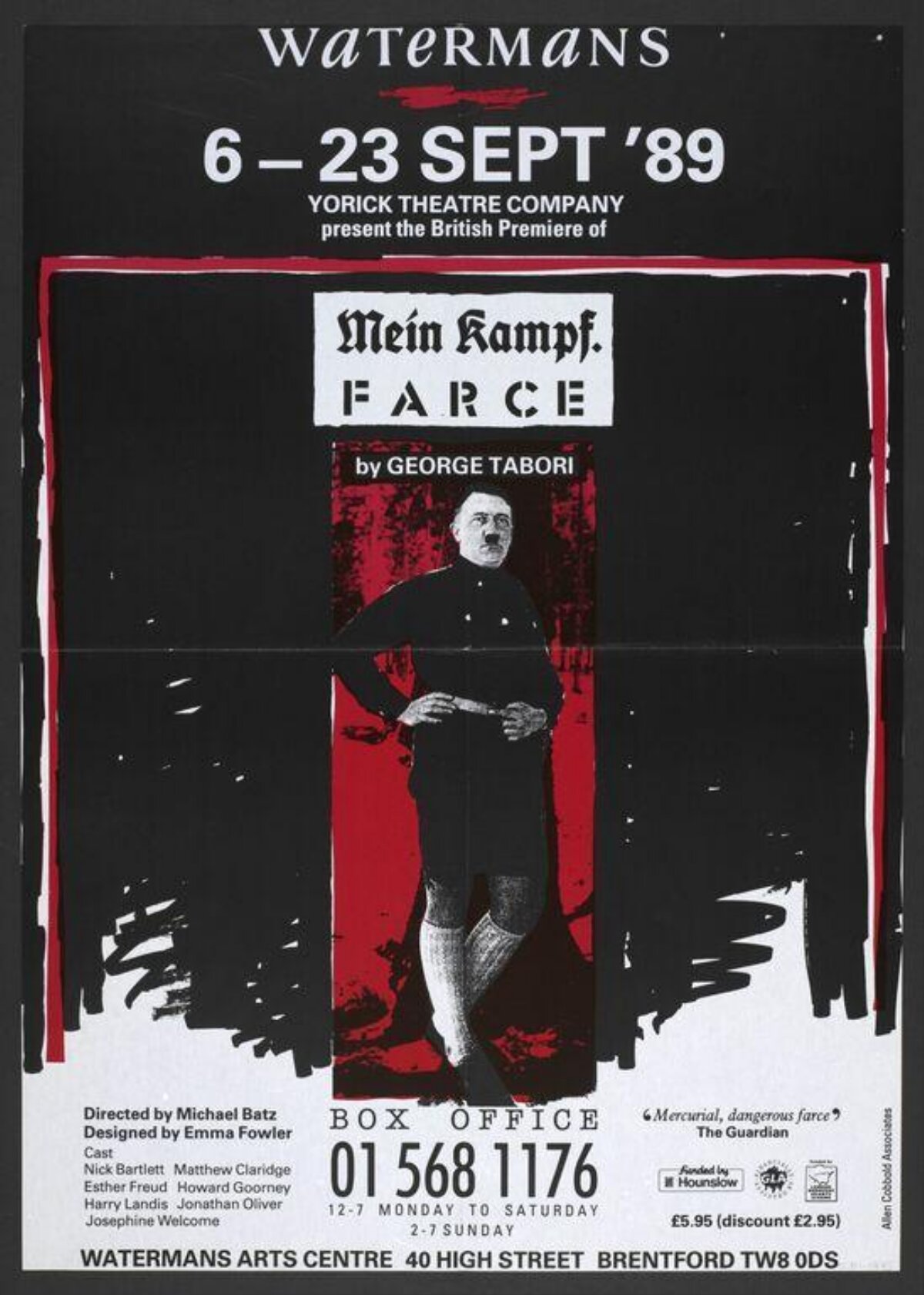 1989 Mein Kampf Farce Theatre Poster