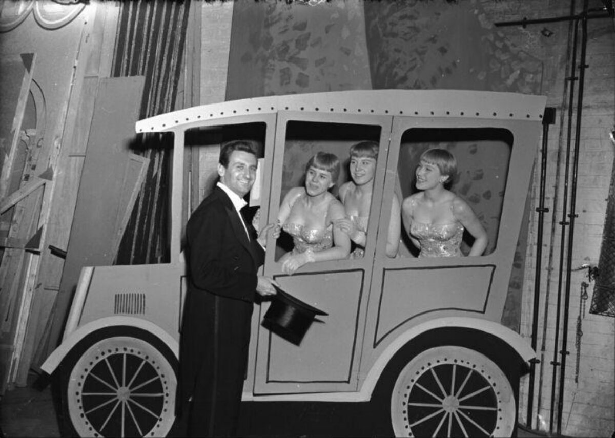 Stage Actors With Prop Vintage Car