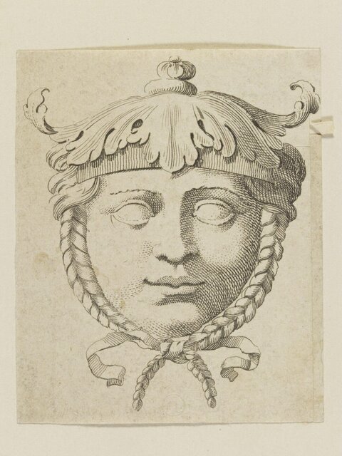 Engraved Female Head Illustration