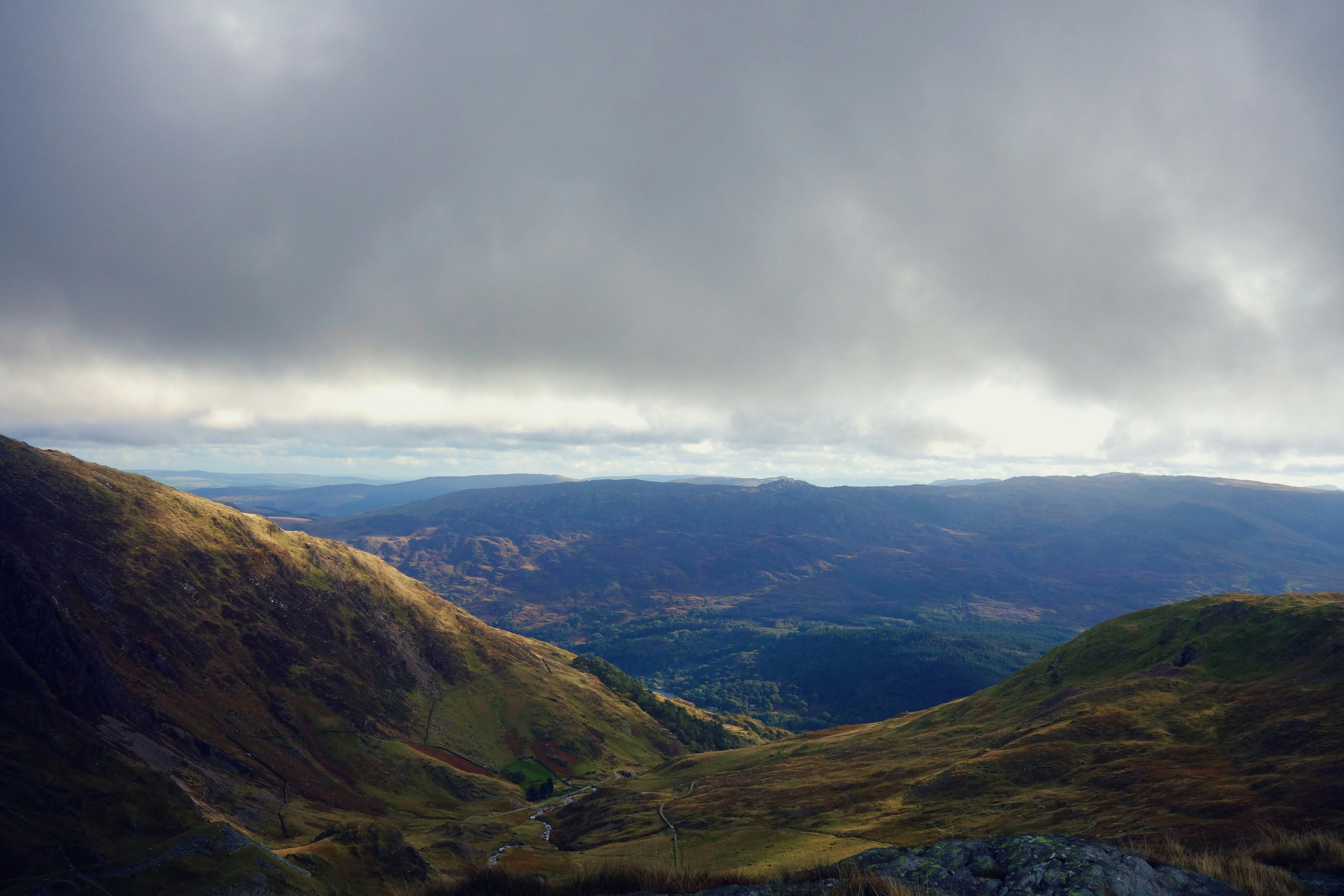 Cloudy Mountain Valley Overlook