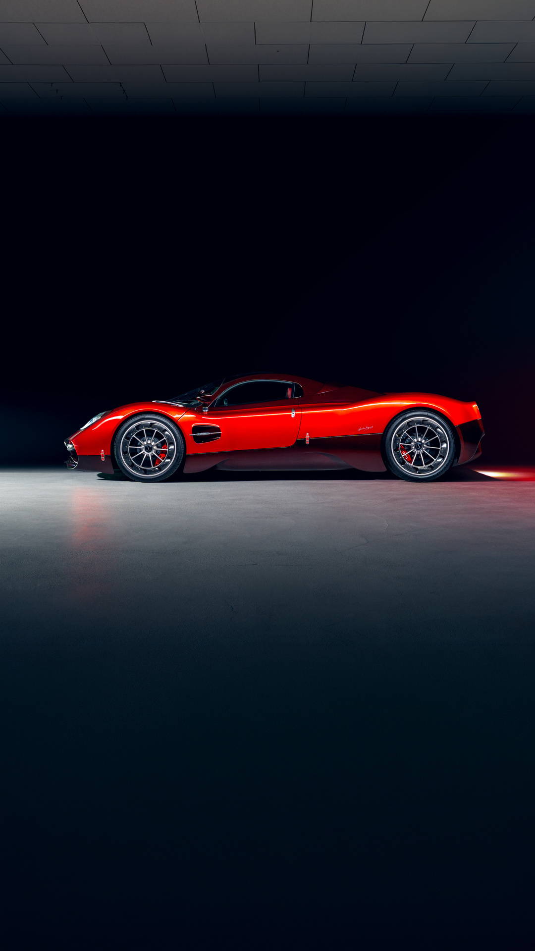 Red Sports Car Side Profile View