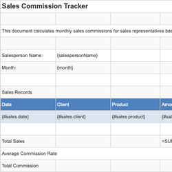 Sales Commission Tracker