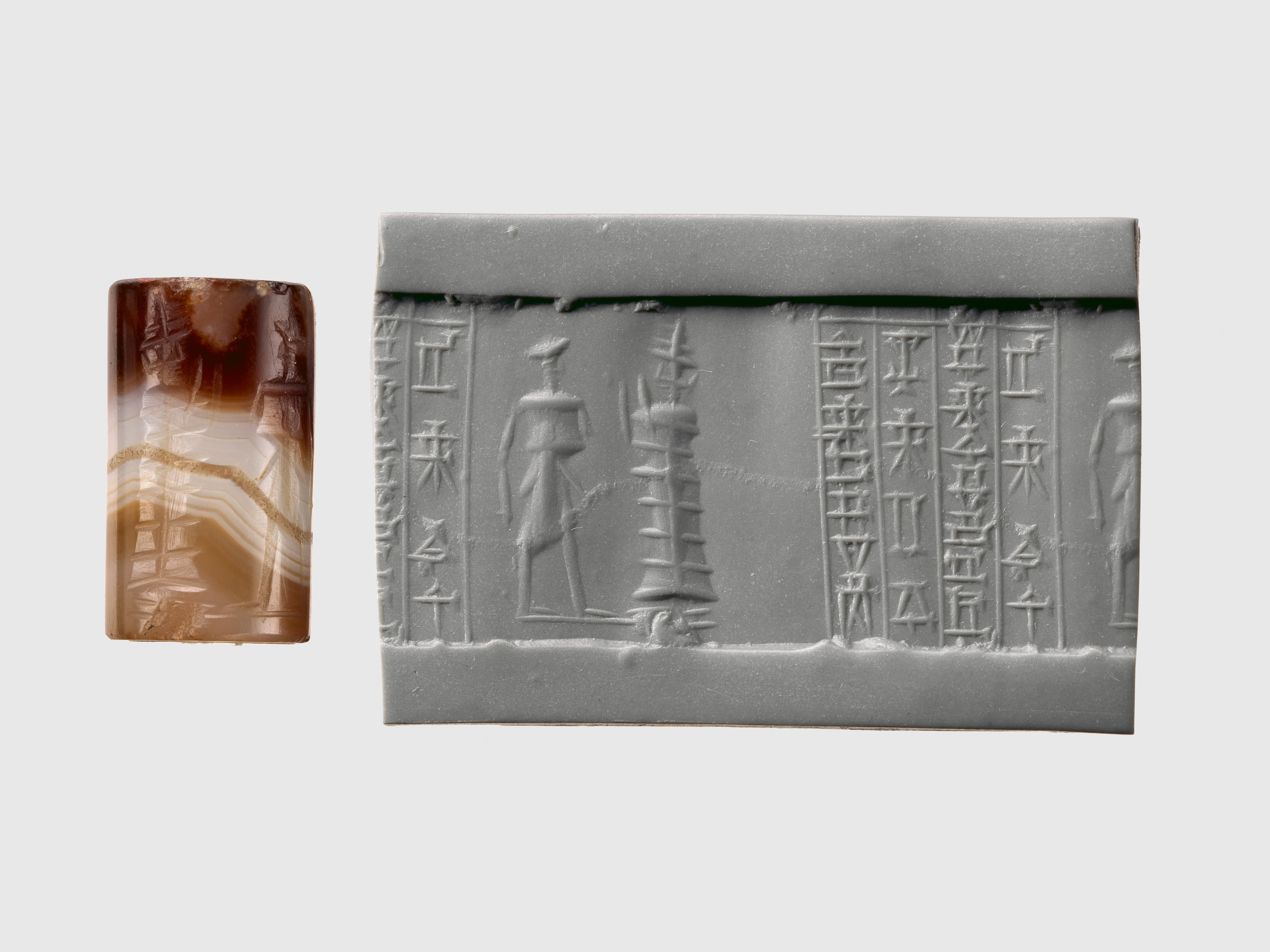 Ancient Cylinder Seal and Its Impression