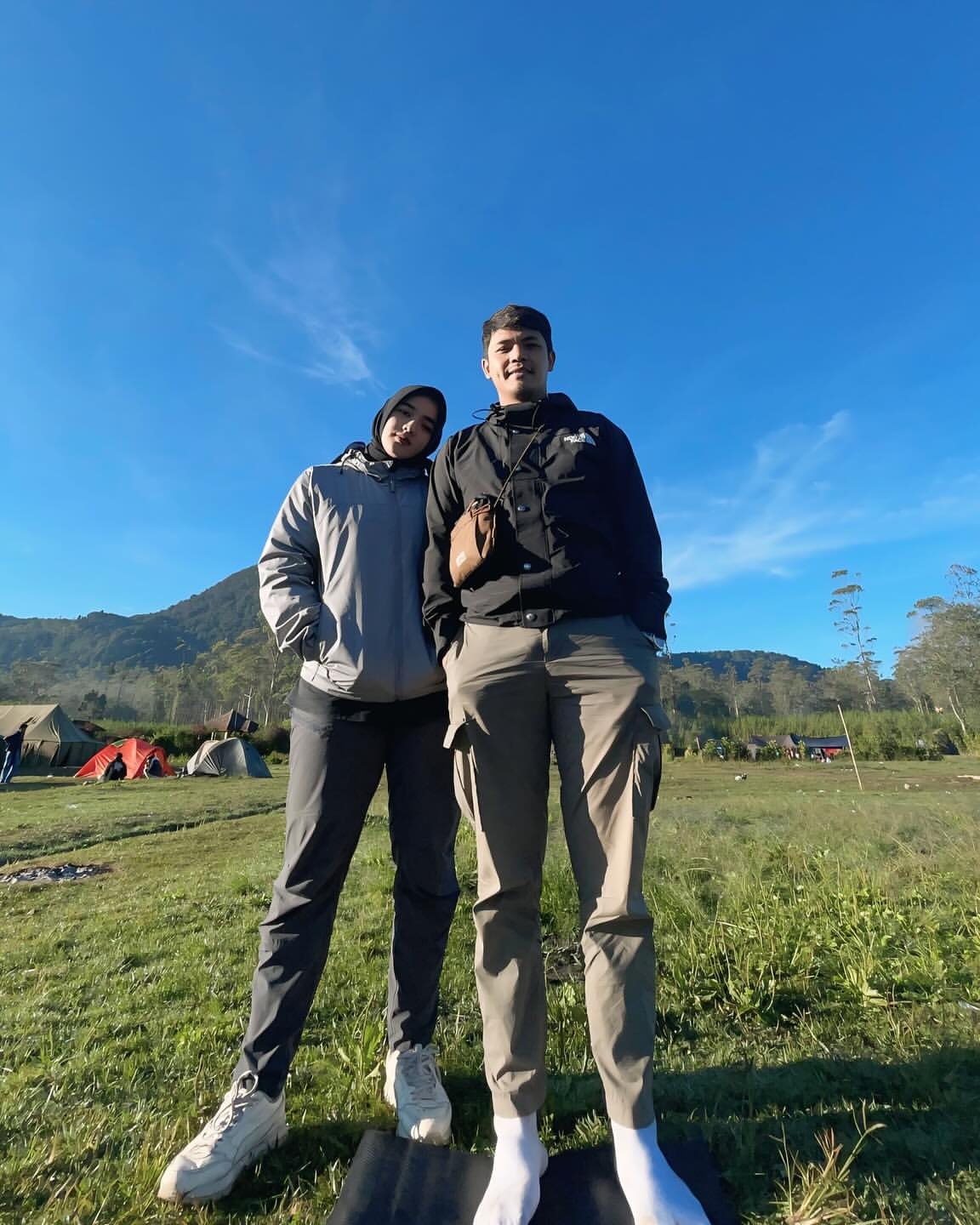 Couple Posing at Campsite